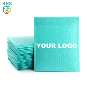 KHX 폼 메일 백 강한 접착 폴리 버블 메일러 택배 가방 방수 버블 봉투 가방 녹색 버블 포장 메일러