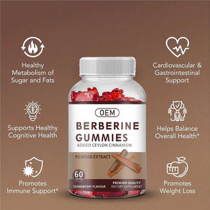 Oem nhãn hiệu riêng Gummy berberine HCL bổ sung berberine quế chiết xuất vitamin trong Gummy hình thức - Product Image 2