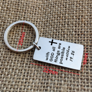 Actividades personalizadas, joyería cristiana, etiquetas <span class=keywords><strong>de</strong></span> acero inoxidable para perros, llavero cruzado con Dios religioso grabado, joyería <span class=keywords><strong>de</strong></span> <span class=keywords><strong>la</strong></span> <span class=keywords><strong>Biblia</strong></span> - Product Image 5