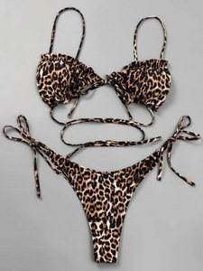 신상품 8가지 색상 동물 프린트 비키니 치키 브라질리언 미니 수영복 - Product Image 6