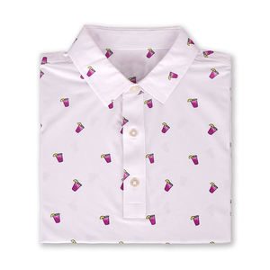 Logotipo bordado 80 poliéster 20 spandex seco slim fit poliéster spandex camisa de golf personalizada dropshipping polos - Product Image 3