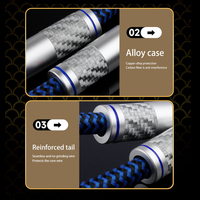 G2 Câble audio de haute qualité 6.5mm TRS droit/coudé à 90 ° Câble pour instrument de guitare pour microphone/guitare