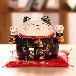 Figurine japonaise en <span class=keywords><strong>porcelaine</strong></span> en céramique, cadeau porte-bonheur, <span class=keywords><strong>Maneki</strong></span> <span class=keywords><strong>Neko</strong></span>, pour maison, hôtel, tirelire, décor de société, 4.5 pouces - Product Image 5