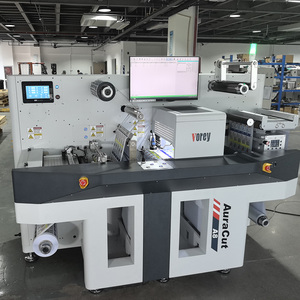 VOREY nouvelle version A8 rouleau à rouleau 12 mètres par minute étiquette numérique autocollant machine de découpe avec stratification et refendage - Product Image 1