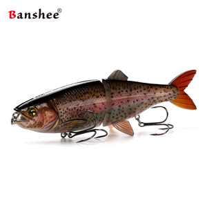 Custom Lifelike 200mm 90g Bass Real Fish Lure Plastic Bionic bait 2 Segmented Multi Jointed Hard Fishing Lures Swimbait