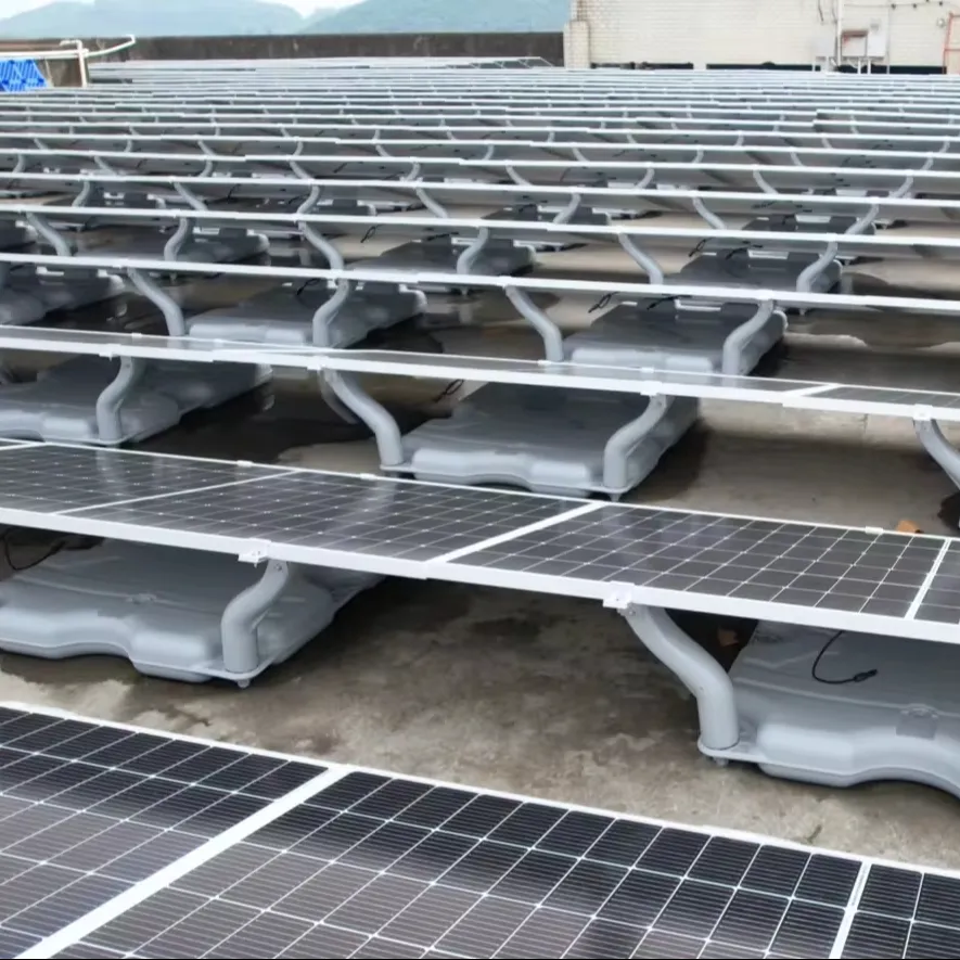 Venta caliente soporte de montaje techo de metal solar L pies 1MW Sistema Solar flotante 2MW Sistema Solar flotante