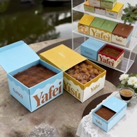 Boîte à tiramisu en papier alimentaire pour pâtisserie, chocolat, avec impression de logo personnalisé