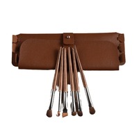Ensemble de 6 pinceaux plats pour fards à paupières, poils synthétiques, pinceau de maquillage pour le visage, le paupière inférieure, portable