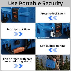 Sac de transport étanche IP67 en PP mat avec protection tampon, boucle de verrouillage, étui rigide pour Starlink Mini avec trépied - Product Image 4