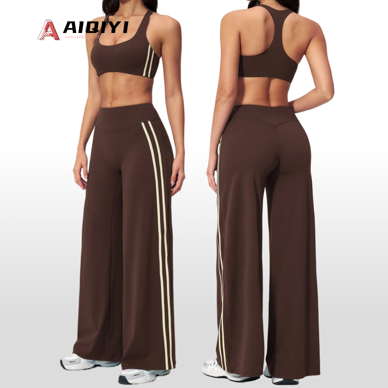 3588-6 Naked Breathable Solid Yoga Suit Women's High Waist Slimming Full Length 2 Piece Set Outdoor Sports Fitness Yoga Sets