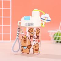 600ml sans Bpa Animal Capybara cobaye enfants mignon belle réutilisable Sport Gym personnalisé enfants Double boisson bouteille d'eau pour l'école