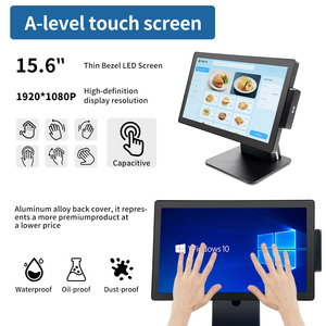 Nhà Máy Giá 15.6 inch Đen <span class=keywords><strong>POS</strong></span> hệ thống với SSD lưu trữ máy in nhiệt tự động Cutter & Scanner cho dược cao-tốc độ truy cập - Product Image 2