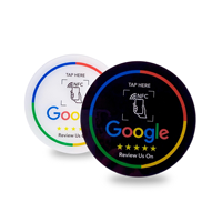 Carte NFC Google Review TAG 213 TAG 215 avec support en acrylique et code QR, personnalisable, vierge, adhésive, pour avis et contrôle d'accès