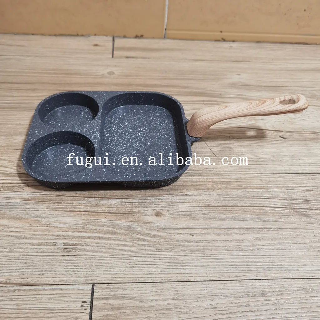 New Item Diecasting Nhôm Fry Pan 22*19Cm Không Dính Đá Cẩm Thạch Lớp Phủ Cho Nhà Nấu Ăn