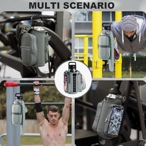 תיק כושר ספורט מותאם אישית עם אביזרים לכיס טלפון כיסים גברים נשים תיק בקבוק מים מגנטי עבור אימון כושר - Product Image 3