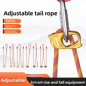 Corde de sécurité réglable pour <span class=keywords><strong>alpinisme</strong></span> et escalade, avec système de dégagement rapide, équipement de protection, double lanière en nylon - Product Image 2