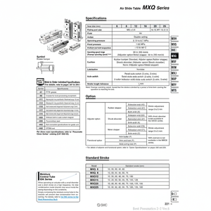 Table coulissante pneumatique SMC Pneumatics MXQ12-10CS pièces pneumatiques de haute qualité - Product Image 1