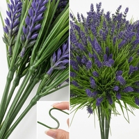 Kunstmatige lavendel, realistisch, milieuvriendelijk, handgemaakt, UV-bestendig boeket voor thuis, tuin, bruiloft en feestelijke buitendecoratie