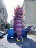 Modèle de dragon chinois gonflable géant personnalisé pour la décoration d'événements de vacances