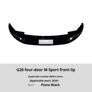 Kit de Divisor de Labio Delantero AMP-Z para BMW Serie 4 G26 <span class=keywords><strong>2014</strong></span>- M Sport, Estilo Fibra de Carbono Brillante ABS, Parachoques Delantero, Exterior de la Carrocería - Product Image 6