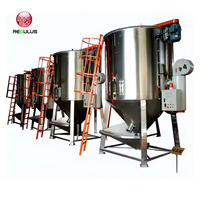 Miscelatore Silo ad Alta Capacità in Acciaio Inox per Materie Prime Plastiche PVC PP PET ABS