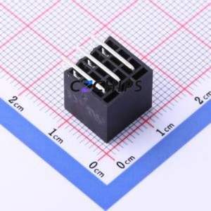 KF2EDGSR-3.5-2*3P Plug-in Terminal Block Bent Lead Through Hole,P=3.5mm Board-to-Board / Socket - Closed 2x3P 3.5mm Black - Product Image 2