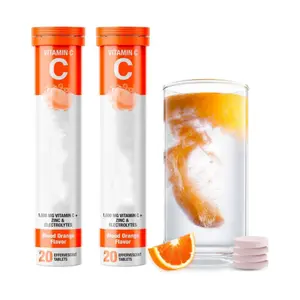 Dieta saludable bebida energética al por mayor efervescente vitamina C tableta 1000mg para el apoyo inmunológico suplemento