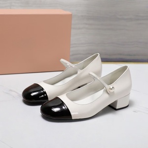Nouvelles Chaussures pour Femmes de Luxe de Créateur MIU à Bout Carré, à Enfiler, en Cuir Véritable, Talons D'Orsay de 4 cm, Idéales pour l'Été - Product Image 6