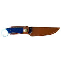 3.5 "acier inoxydable Clip Point lame coloré Pakkawood poignée petite taille rencontrer anneau de coupe couteau avec gaine en PU