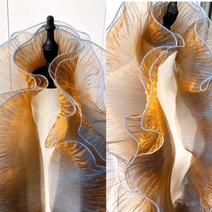 <span class=keywords><strong>Organza</strong></span> Transparent Vague Lumineuse Dentelle Tridimensionnelle Plissée Feuille De Lotus Bord Robe De Mariée Accessoires Designer Tissu <span class=keywords><strong>Organza</strong></span> - Product Image 6