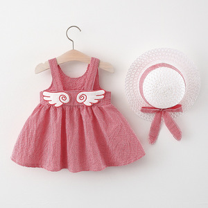 Vente en gros de robes d'été pour bébés, vêtements pour enfants, robes de fée roses pour filles avec ailes, fournisseur chinois - Product Image 2