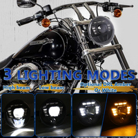 Phare avant de moto OVOVS 7 pouces à LED pour Harley Davidson