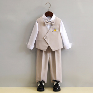 Nouvel ensemble de <span class=keywords><strong>costume</strong></span> formel 6 pièces pour garçons 2026 – Tenue de gentleman unie pour printemps et automne, idéale pour fêtes et cérémonies - Product Image 1