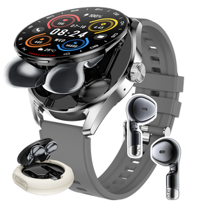 Reloj inteligente 2 en 1 con correa de silicona TFT BT, auricular para deportes al aire libre, frecuencia cardíaca, Monitor de salud, <span class=keywords><strong>asistente</strong></span> de voz musical, 2 en 1 - Product Image 1