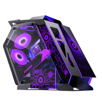 Boîtier PC Tour Complète Heteromorphosis Lovingcool ATX pour Gaming, Boîtiers et Tours d'Ordinateur de Bureau avec Kit de Ventilateurs ARGB, Boîtier PC en Verre