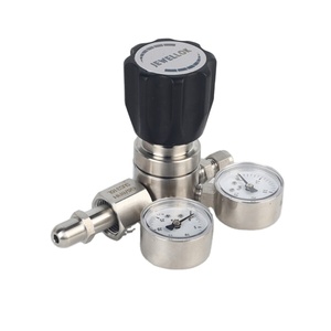 Regulador de etapa única UHP con válvula de diafragma para cilindro de Gas 3000psi 1/4 "VCR regulador de presión - Product Image 1