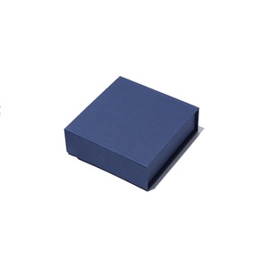 Cajas de Joyería Rectangulares Azul Marino de Estilo Simple, Juego de Cajas de Cartón Tipo Concha en Stock con Patrón Cuadrado - Product Image 4