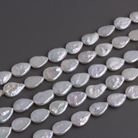 Perles baroques d'eau douce cultivées blanches, forme goutte d'eau, 11 mm, brin de perles en vrac pour boucles d'oreilles, pendentifs, bijoux faits à la main