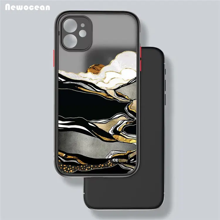 Mountain Design For iPhone 14 Pro Max Smoke Matte Case Matte Frosted Hard OEM Logo Cool Phone cover For iPhone 13 12 11