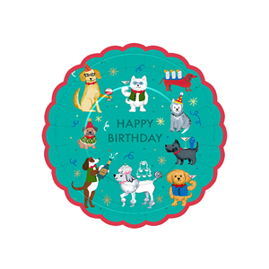 DAMAI - Vajilla Desechable con Diseño de Animales para Fiestas Infantiles, Plato de Papel con Diseño de Perro y Gato, Juego de Vajilla Desechable para Fiestas de Niños - Product Image 4
