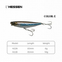 Leurre flottant pour la pêche en mer, 65 mm 6 g 85 mm 10 g, en matériaux synthétiques, avec hameçons, appât artificiel Hessen H22 pour brochet et lucioperche