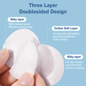 Disques de coton ronds jetables doux pour démaquillant bio et compresses hydratantes - Product Image 3