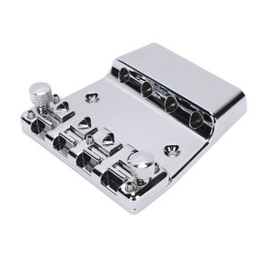 Pont de <span class=keywords><strong>basse</strong></span> compatible <span class=keywords><strong>Rickenbacker</strong></span> 4 cordes, 18 mm, réglable, avec sellettes en alliage de zinc plaqué Chrome - Product Image 3