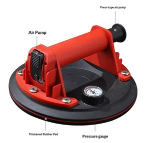Ventosa de Vacío FYUN-A004 para Azulejos y Vidrio de 9 Pulgadas con Bomba de Aire Automática, Carga Máxima de 200 kg, Manómetro y Batería de Litio - Product Image 3