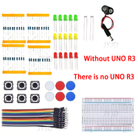Kit de démarrage pour UNO R3 Mini, plaque de connexion, LED, fils de liaison, bouton pour accessoires électroniques DIY, pour l'éducation scolaire et les laboratoires