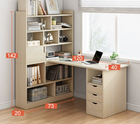HANYEE-Étagère de bureau d'ordinateur intégrée personnalisée 2025 table d'étude simple pour maison, salon, hall, location de bibliothèque élégante