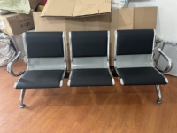 Vente en gros adapté au bureau de l'hôpital de l'aéroport chaise en rangée de 4 places banc de salle d'attente de réception chaise d'attente en acier et métal
