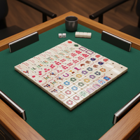 Table de Mahjong de Luxe Style Moderne avec Tuiles Acryliques Américaines, Conception Électrique Portable et Pliable pour Divertissement Domestique