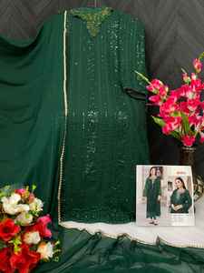 Robe de soirée très brodée et très vendue Costume Salwar pakistanais disponible au prix de gros - Product Image 6