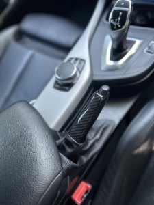 ชุดที่หุ้มเบรก<span class=keywords><strong>มือ</strong></span>คาร์บอนไฟเบอร์สำหรับ BMW 1 2 3 4ชุด X1 F30 <span class=keywords><strong>E90</strong></span> 3GT เบรก<span class=keywords><strong>มือ</strong></span>ด้านในรถยนต์ - Product Image 5